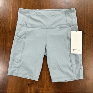 New! Lululemon Fast and Free HR Short 8” Size 8 Blue Cast